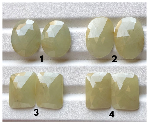 Coppia cabochon sfaccettati